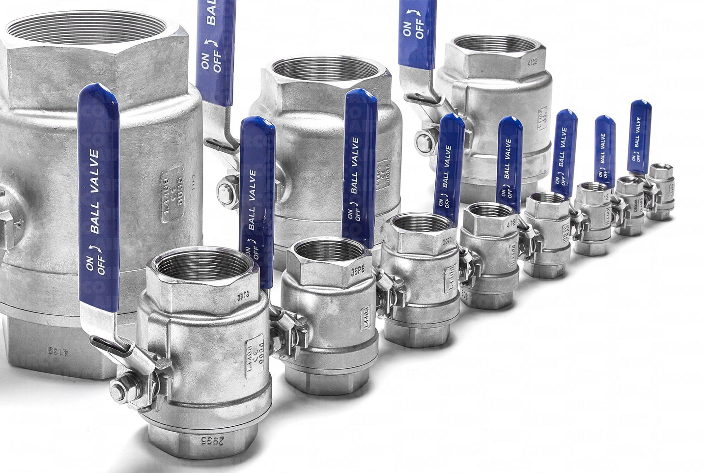 316 Stainless Steel - 2 Piece - BSPP - Full Bore - Lever Handle Ball Valve