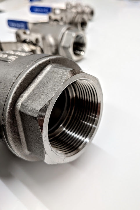 2-Piece Stainless Steel Ball Valve with ISO Mounting Pad