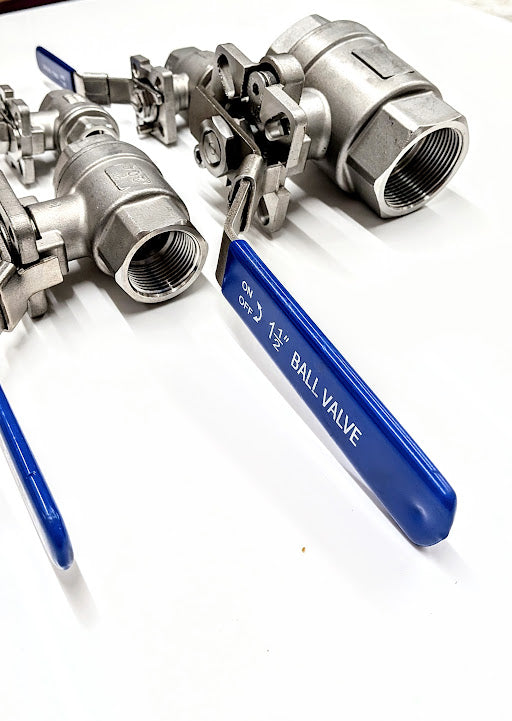 2-Piece Stainless Steel Ball Valve with ISO Mounting Pad