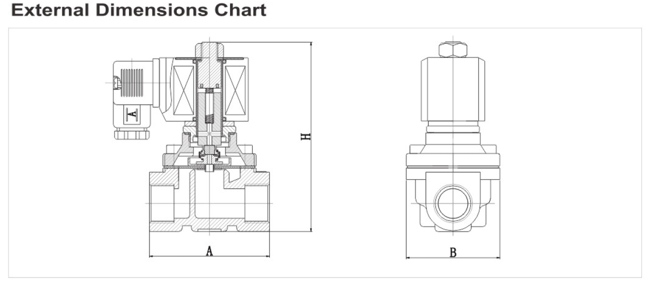 ZS Brass 2/2-Way Large Diameter, Direct Acting Solenoid Valve, Normally Closed