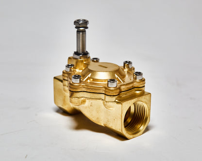 SLM 2/2-Way, Brass Nitrile, Pilot Operated Solenoid Valve, Normally Closed