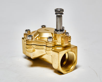 SLM 2/2-Way, Brass Nitrile, Pilot Operated Solenoid Valve, Normally Closed