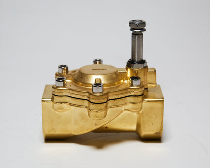 SLM 2/2-Way, Brass Nitrile, Pilot Operated Solenoid Valve, Normally Closed