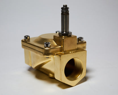 SLP 2/2-Way, Brass, Pilot Operated Solenoid Valve, Normally Open