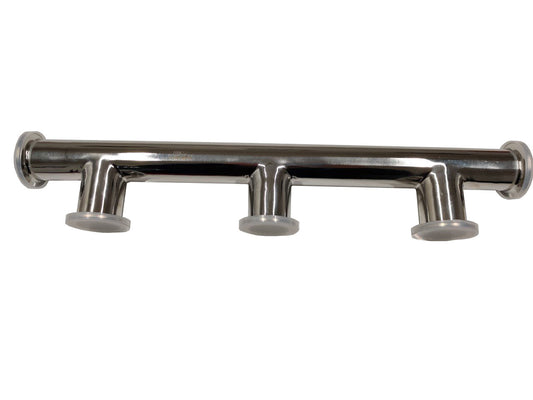 SS304L Stainless Steel 1.1/2" Triclamp 3 Station Manifold - AircoProducts