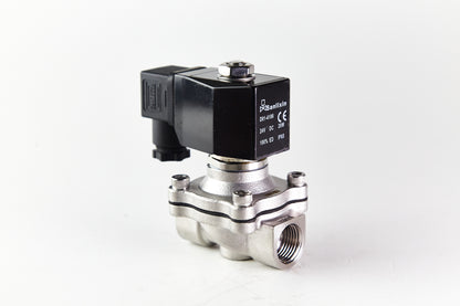 ZS Stainless Steel 2/2-Way Large Diameter, Direct Acting Solenoid Valve, Normally Closed