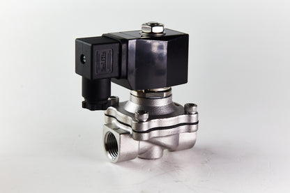 ZS Stainless Steel 2/2-Way Large Diameter, Direct Acting Solenoid Valve, Normally Closed